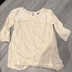 Old Navy Ivory Textured Top
